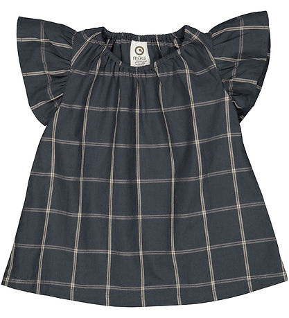 Müsli Kleid - Karo - Nacht Blue/Kaschmir