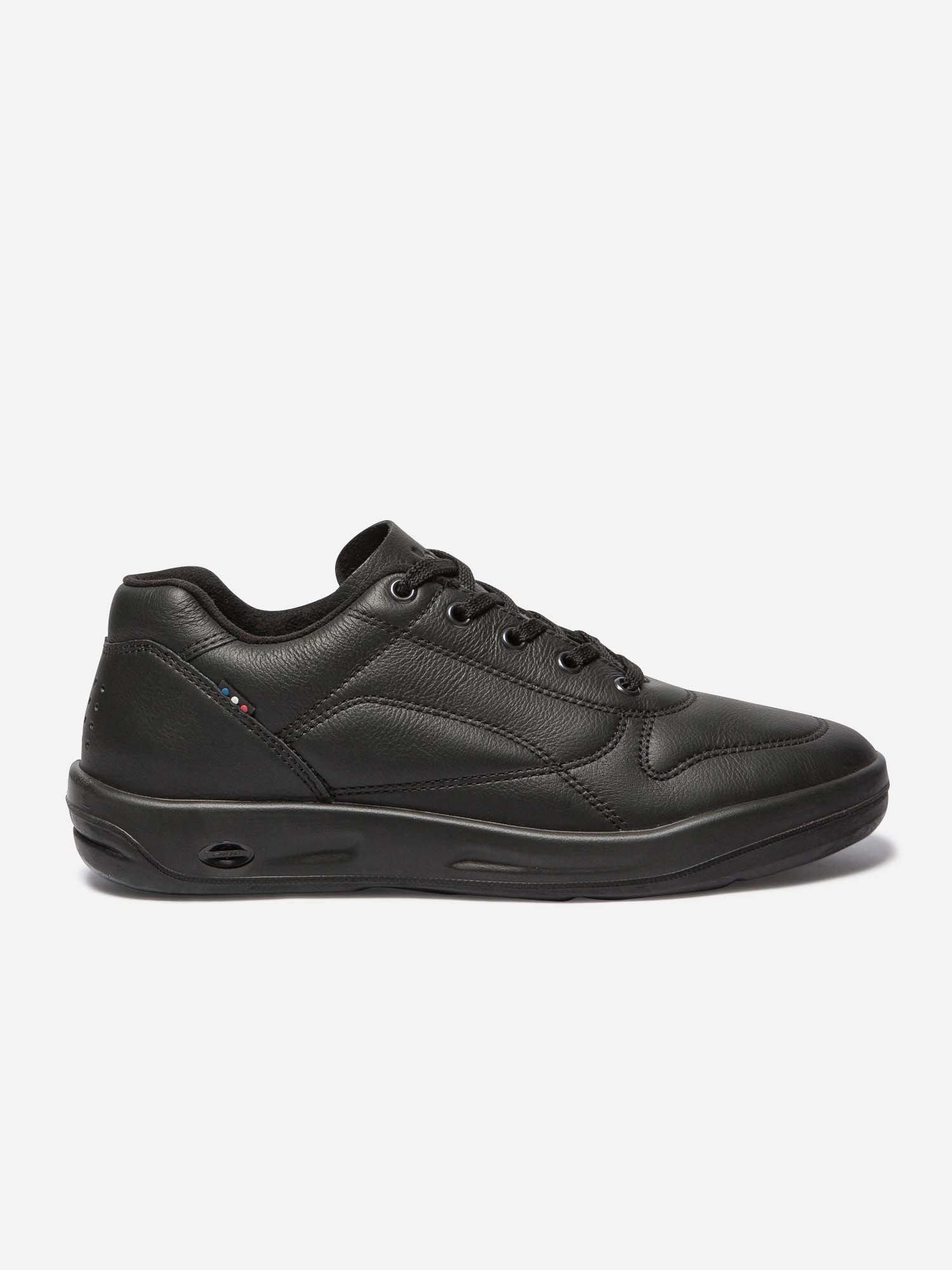 Baskets Homme Confort Dessus Cuir Noir
