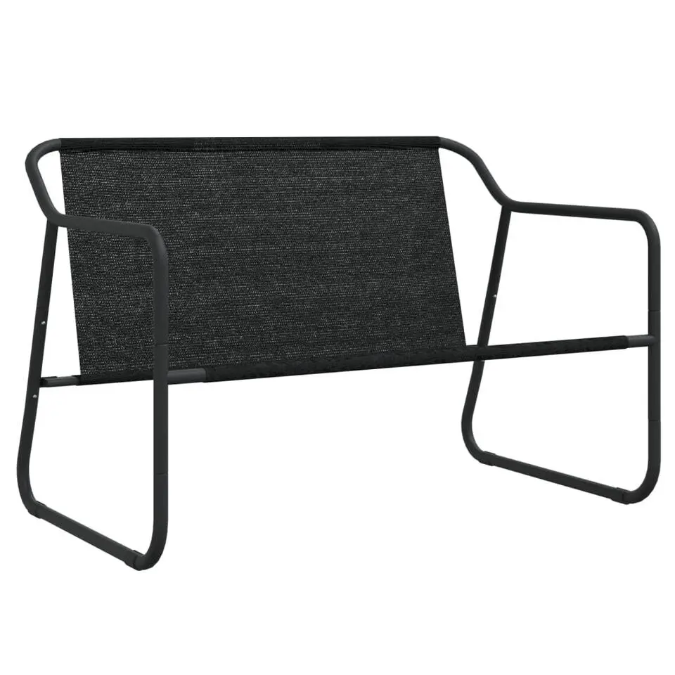 vidaXL - 2-zits Tuinbank met kussen antracietkleurig - - staal - 110x70x74 cm