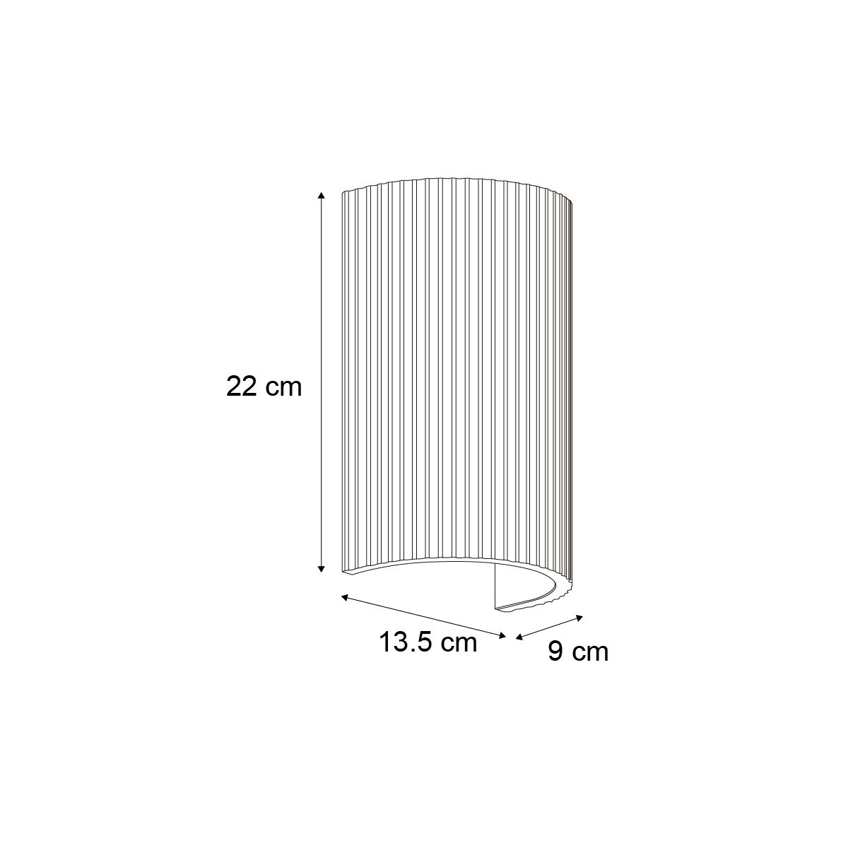 Scandinavische wandlamp beige halfrond 2-lichts - Plaster