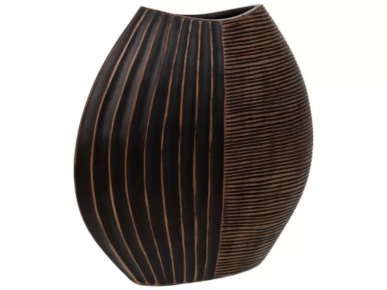 Vase en polyrésine marron 29,5x10,5x29,5h