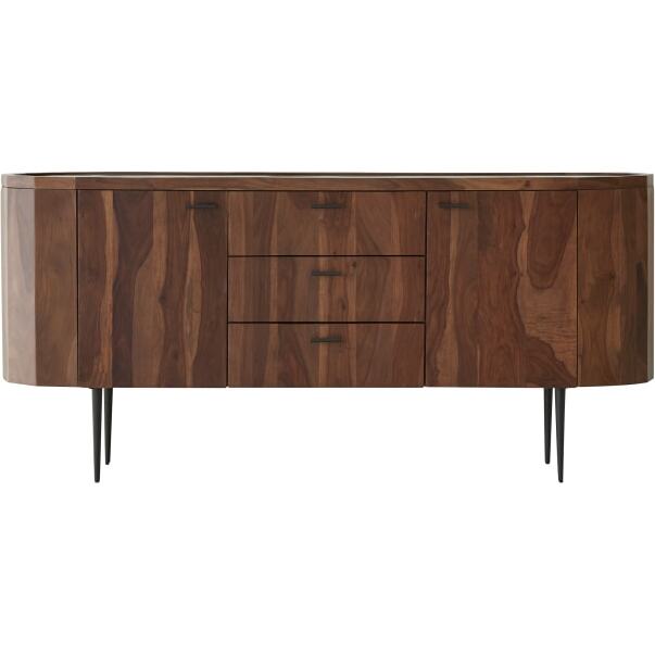 Buffet en palissandre massif et marbre L 175 cm Jade