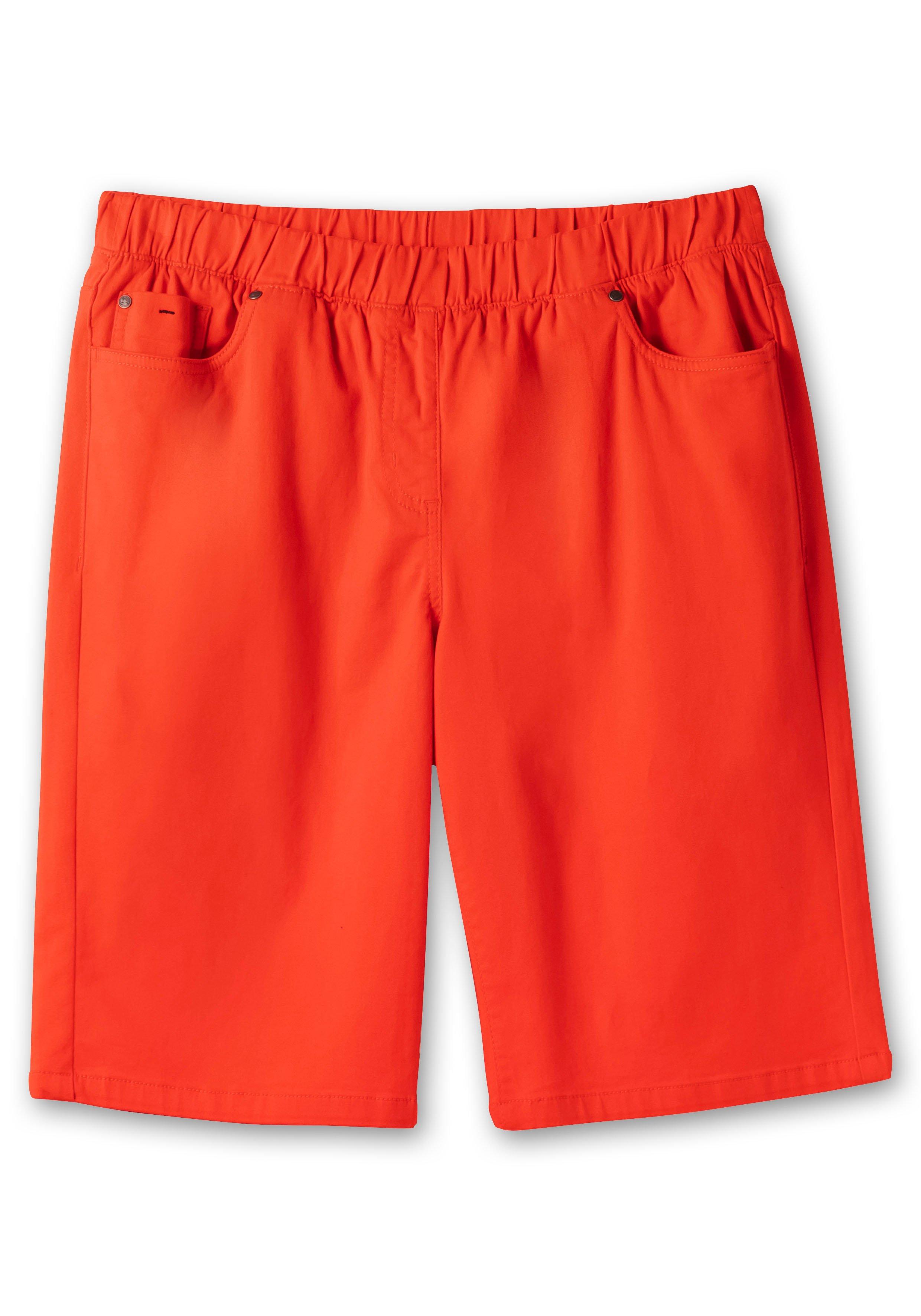 Twill-Bermudas in 5-Pocket-Form, mit Gummizugbund