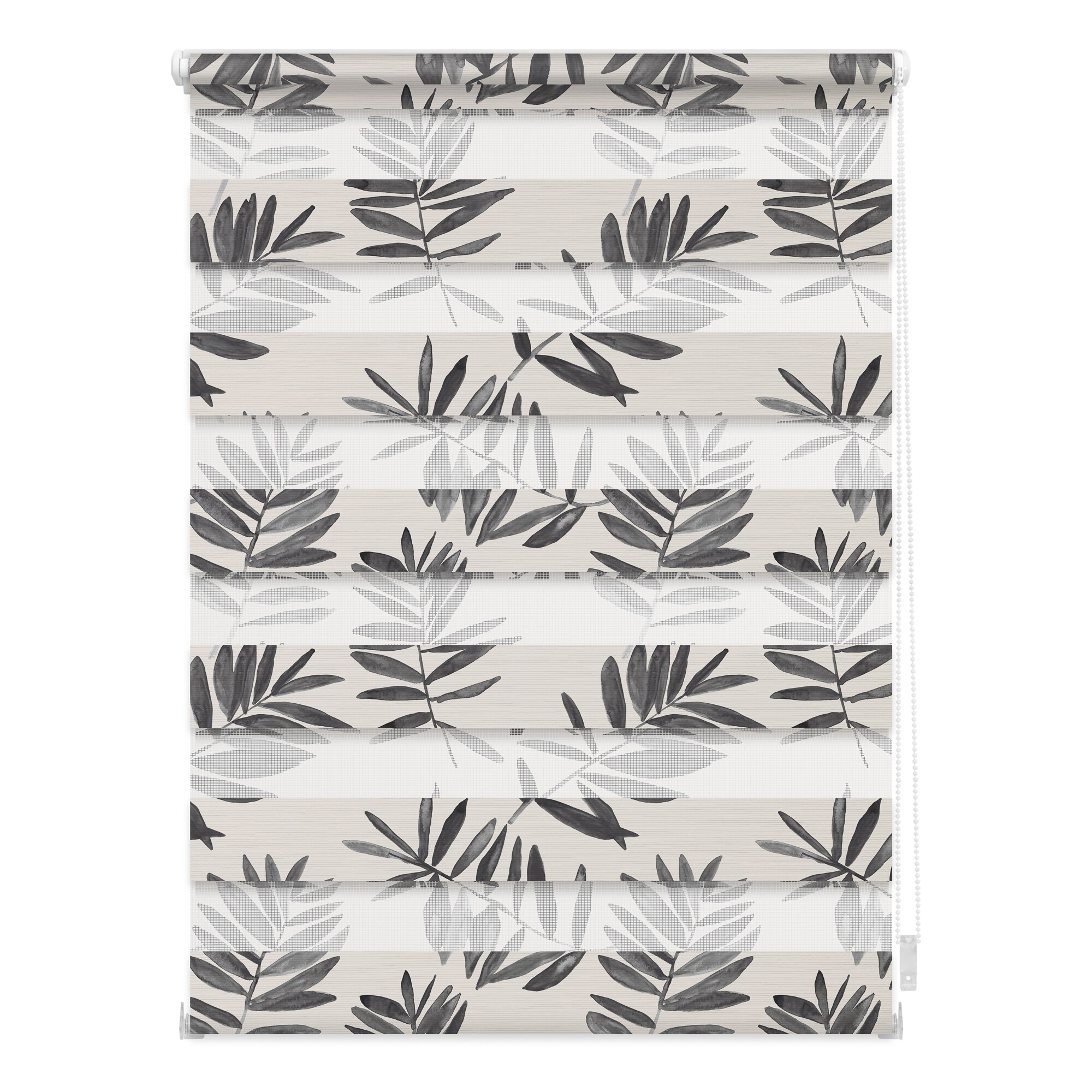 Lichtblick Duo Rollo Klemmfix, ohne Bohren, blickdicht, Black Watercolor Branches - Schwarz