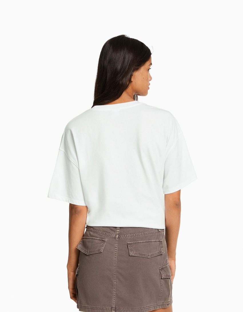 Camiseta de manga curta com estampa