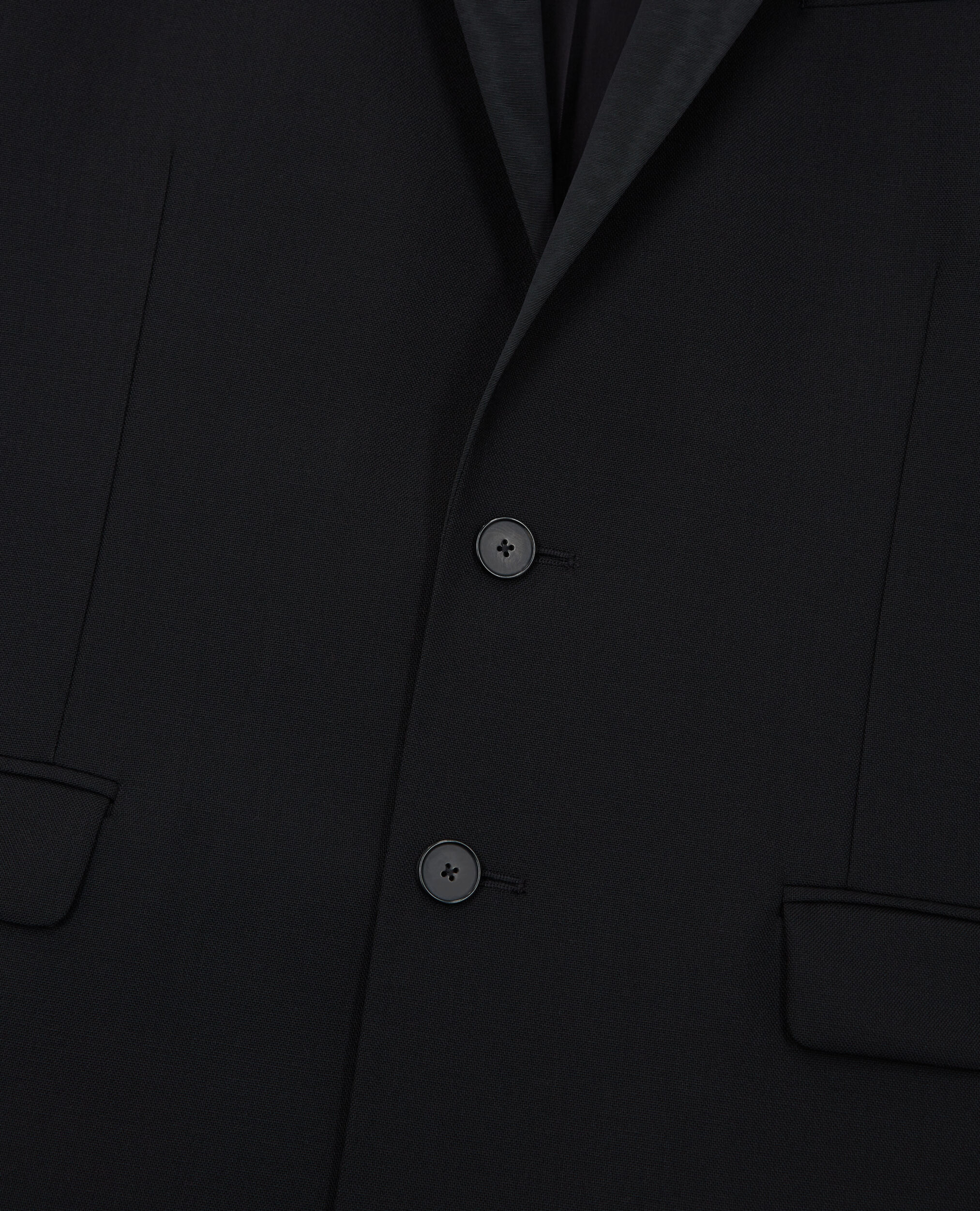 Veste de costume en laine noire