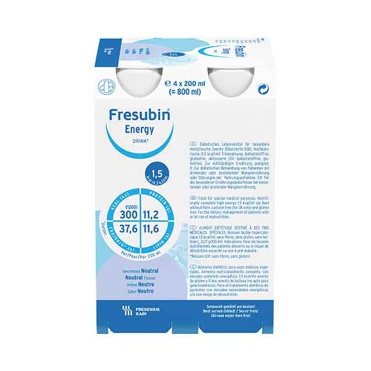 Fresubin Energy Drink Neutral Trinkflasche, 4X200 ml