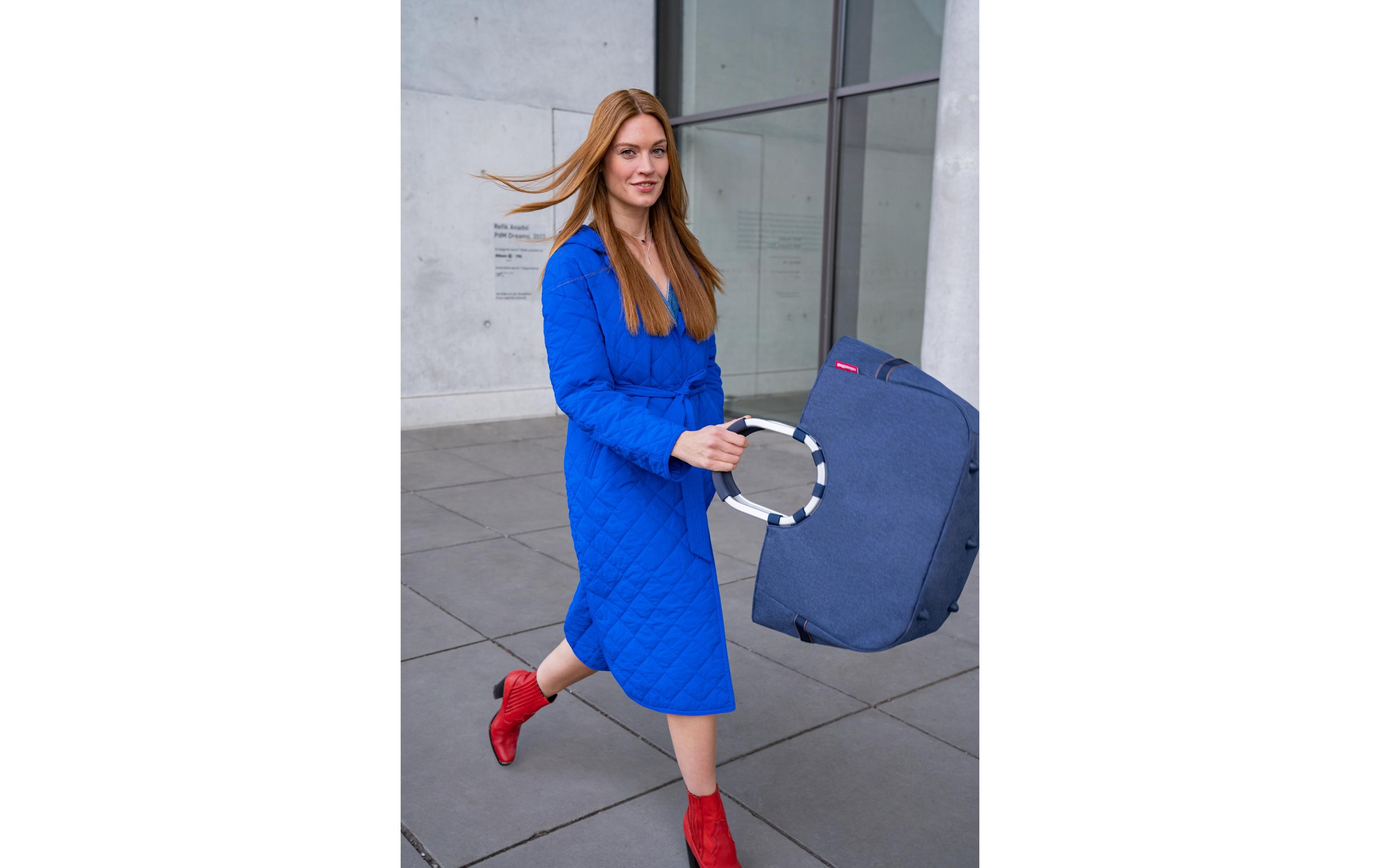 Einkaufskorb Loopshopper L Herringbone Dark BlueEinkaufstasche