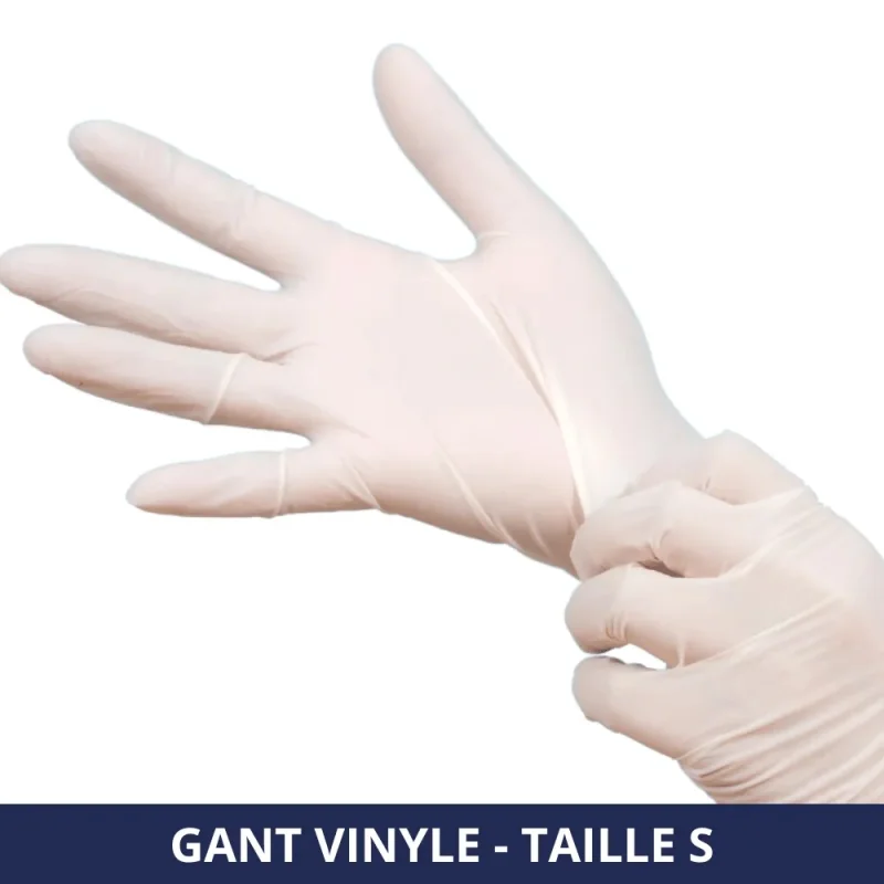 FILFA FRANCE - Gant vinyle non poudré - Transparent - Taille S - x100