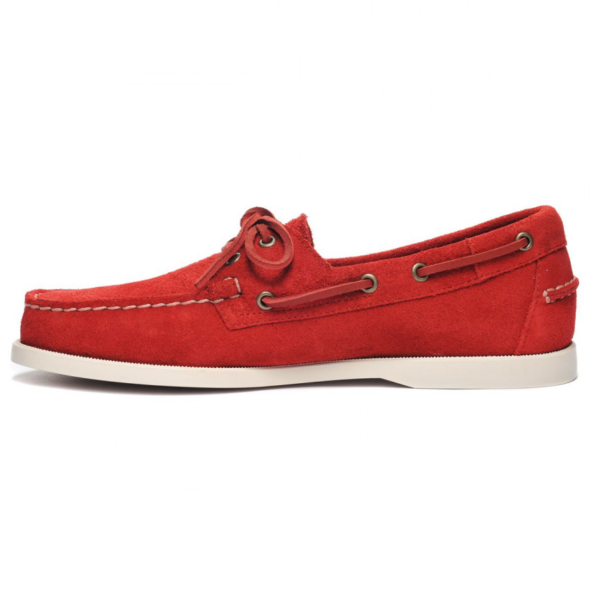 DOCKSIDES PORTLAND FLESH OUT Red-Chaussures bateau pour homme en suede Portland
