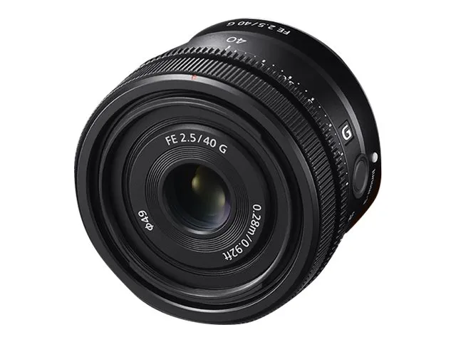 Sony SEL40F25G - Objektiv - 40 mm - f/2.5 G - Sony E-mount - for Cinema Line; a VLOGCAM; a1; a1 II; a6700; a7 IV; a7C; a7C II; a7CR; a7R V; a7s III; a9 III