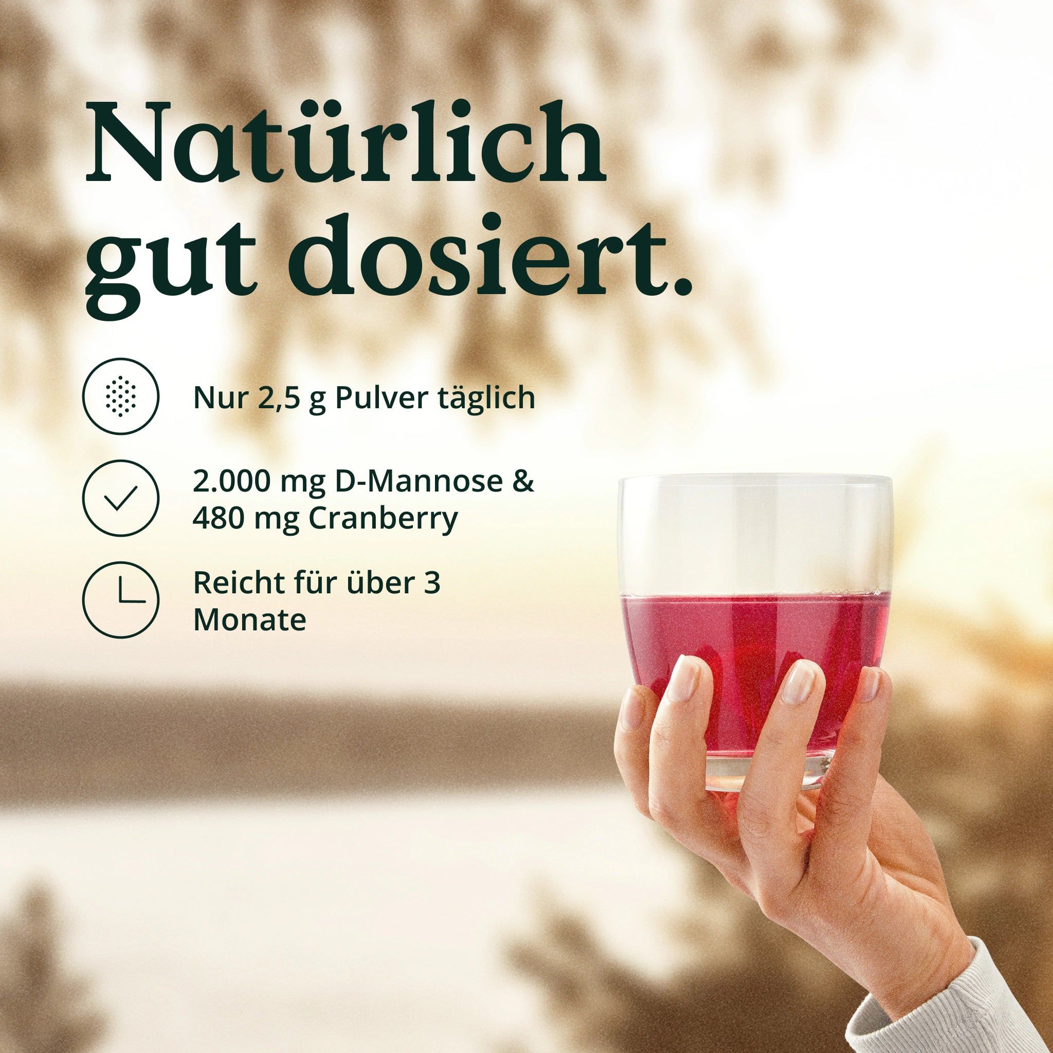 NATURE LOVE® D-Mannose mit Cranberry