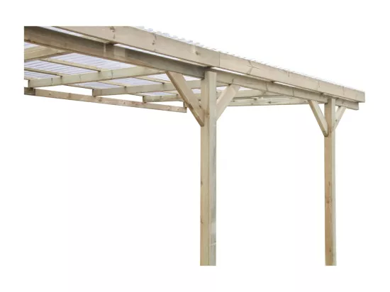 Carport, abri de voiture 3x5,24 m - 15 m2 - couverture PVC  - CAR7-2PVCTR - ALTANKA
