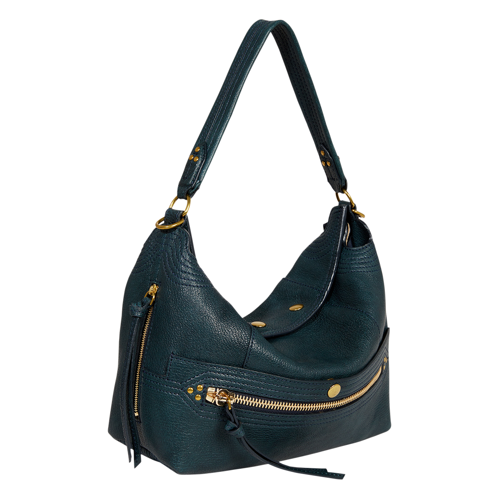 LUCKY - Sac baguette en cuir | Bleu