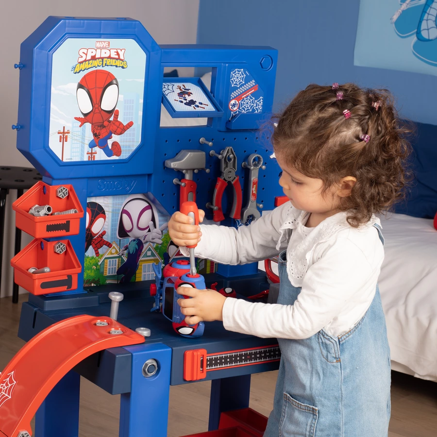 Smoby Spidey Werkbank mit Sprungschanze