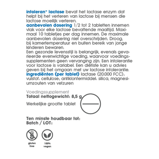 Intoleran Lactase 20.000 FCC Breektabletten 50TB
