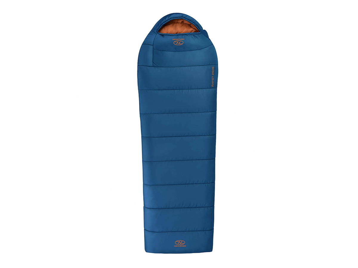 Highlander rayet hybrid 250e mummyslaapzak - blauw