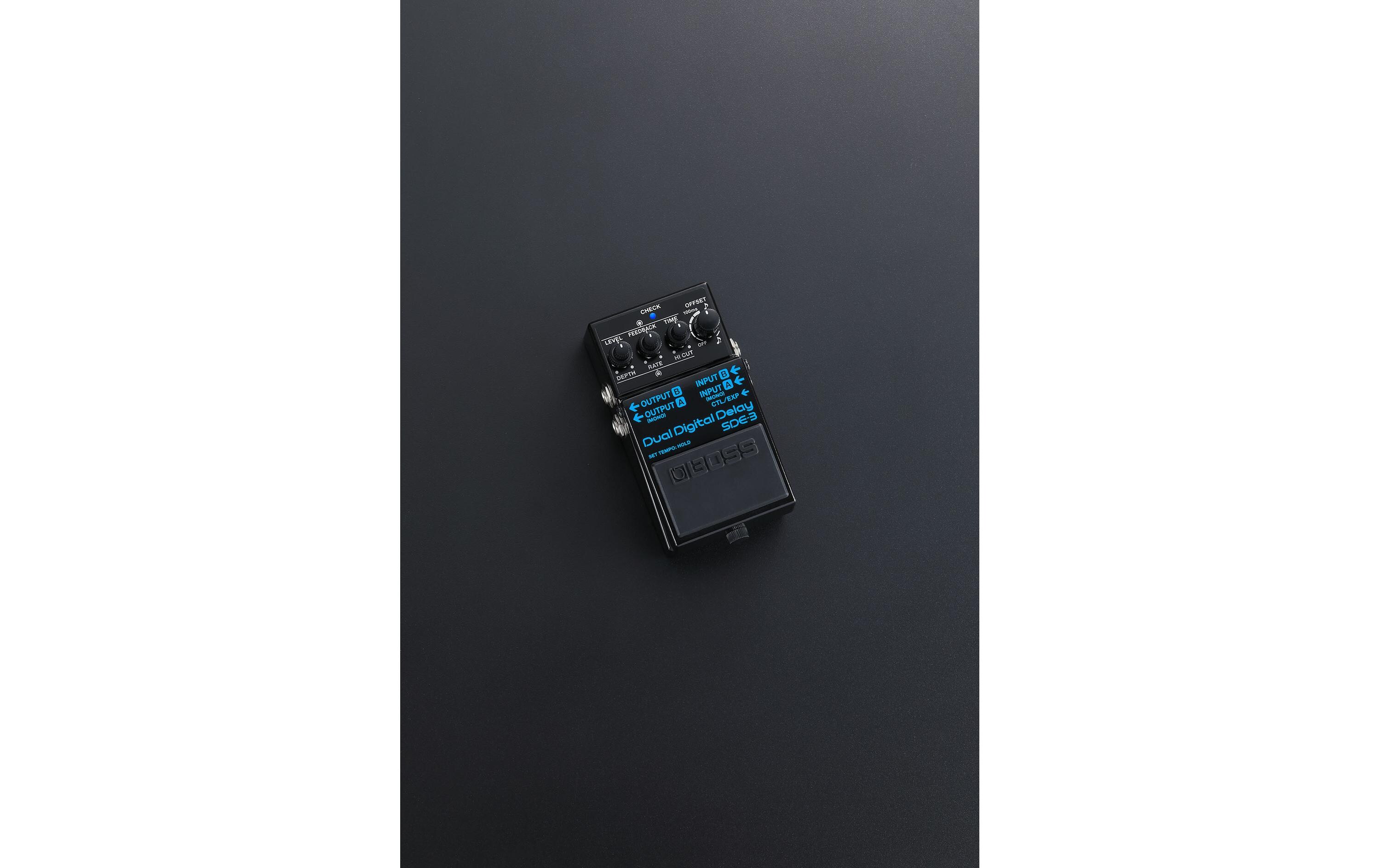Pedal SDE-3<br>Dual-Delay-Pedal mit Tap-Tempo- und Carryover-Funktion