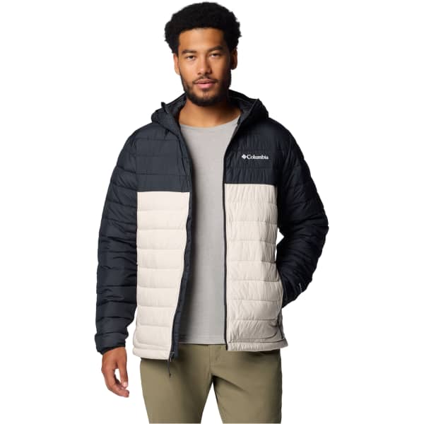 Doudoune randonnée COLUMBIA POWDER LITE II HOODED JACKET DARK STONE/BLACK