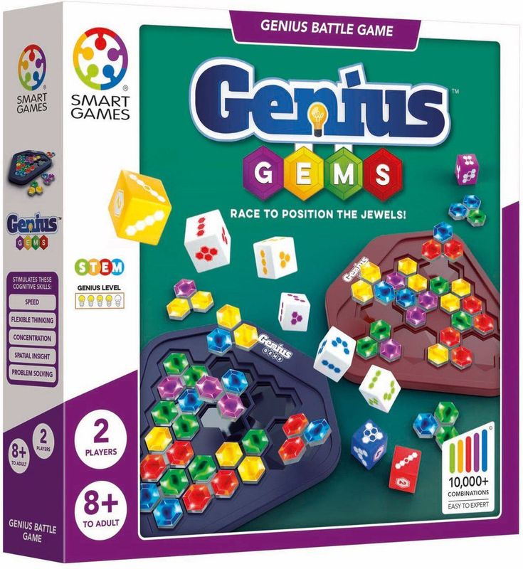 SmartGames - Genius Gems - 2-Speler Denkspel - Multicolor