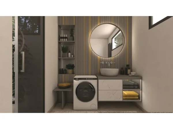 Haier HW50-BP12307-S, Front-læsning, 5 kg, C, 66 dB, 1200 rpm, A