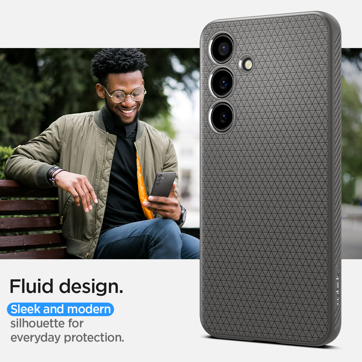 Samsung Galaxy S24 Liquid Air Case Gummi Hülle (ACS07450) - Granite Gray