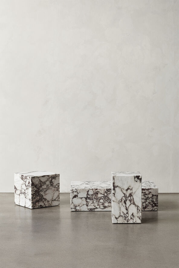 Audo Copenhagen Plinth Cubic, Calacatta Viola Beige