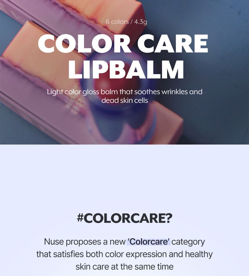 nuse - Color Care Lipbalsem - 6 kleuren