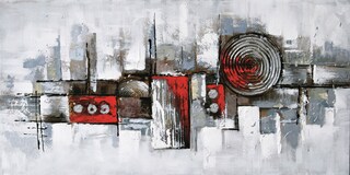 Handgefertigtes Ölgemälde abstrakt 80 x 40