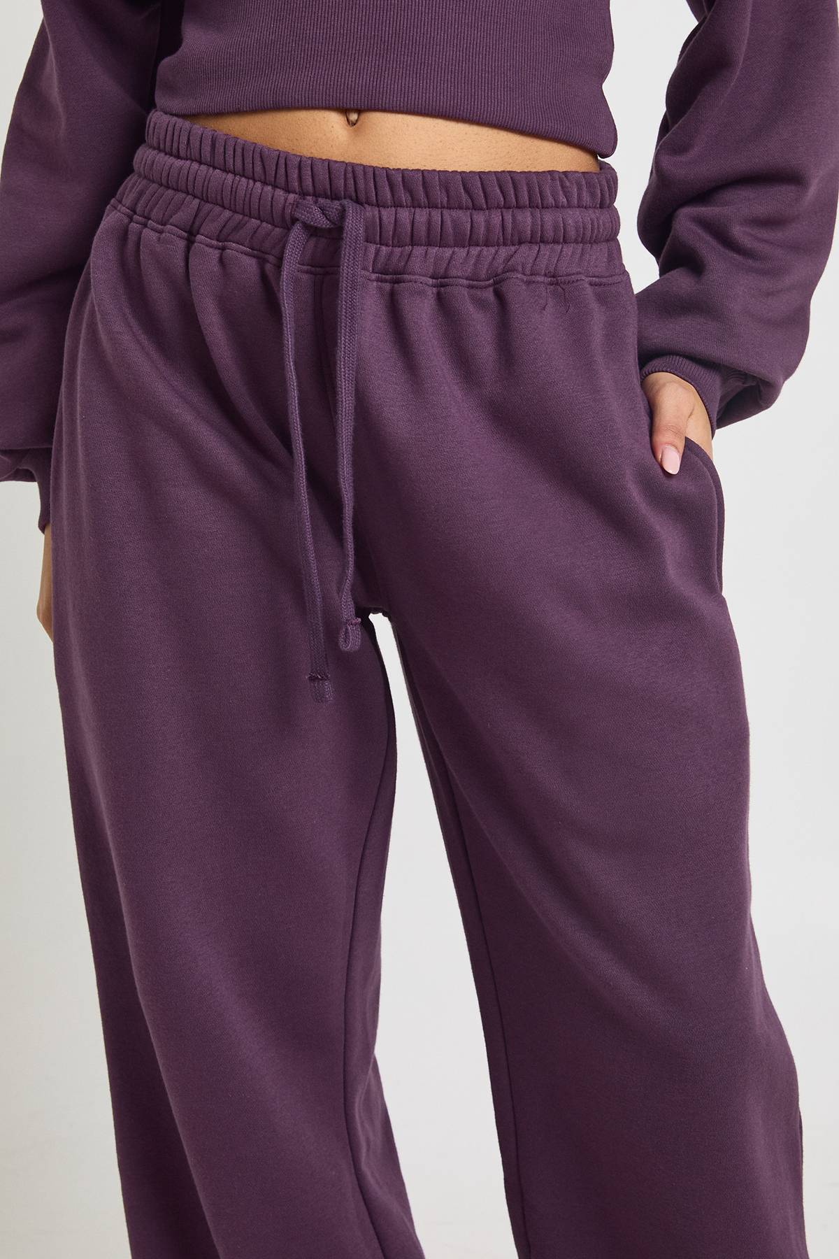 boohoo Survêtement Sweat Henley à Ourlet Profond