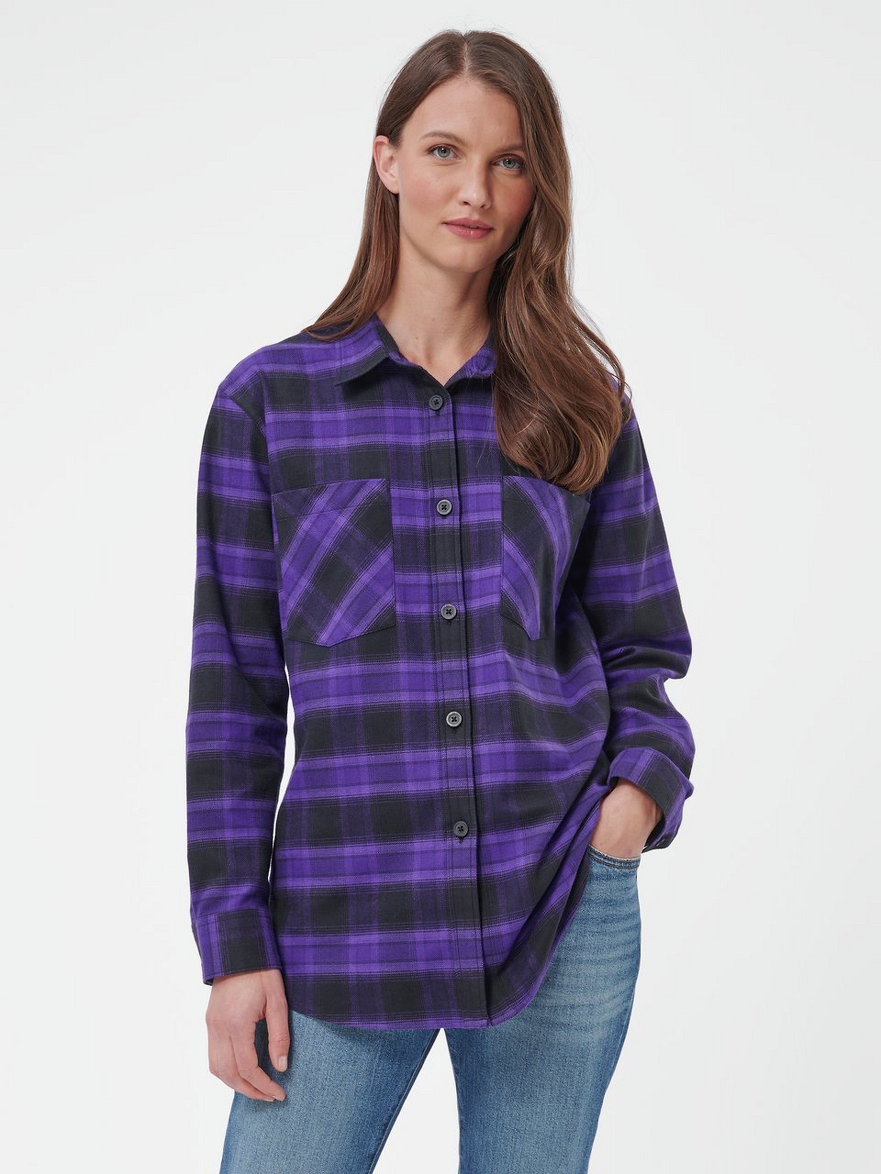 Bluse mit Hemdkragen