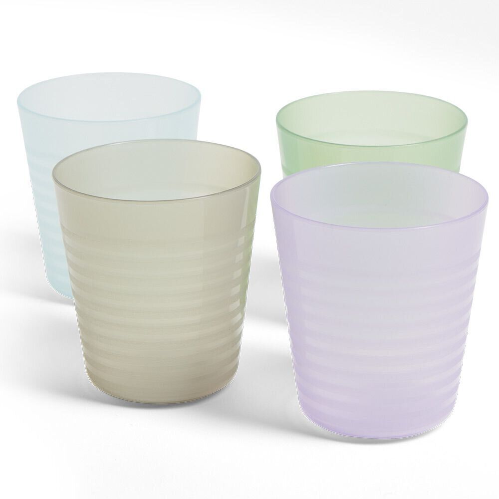 Lot de 4 gobelets pour enfant Ø7,7xH.8,5cm plastique coloré