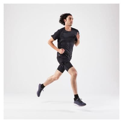 Maillot Manches Courtes Running Kiprun Run 900 Light Noir