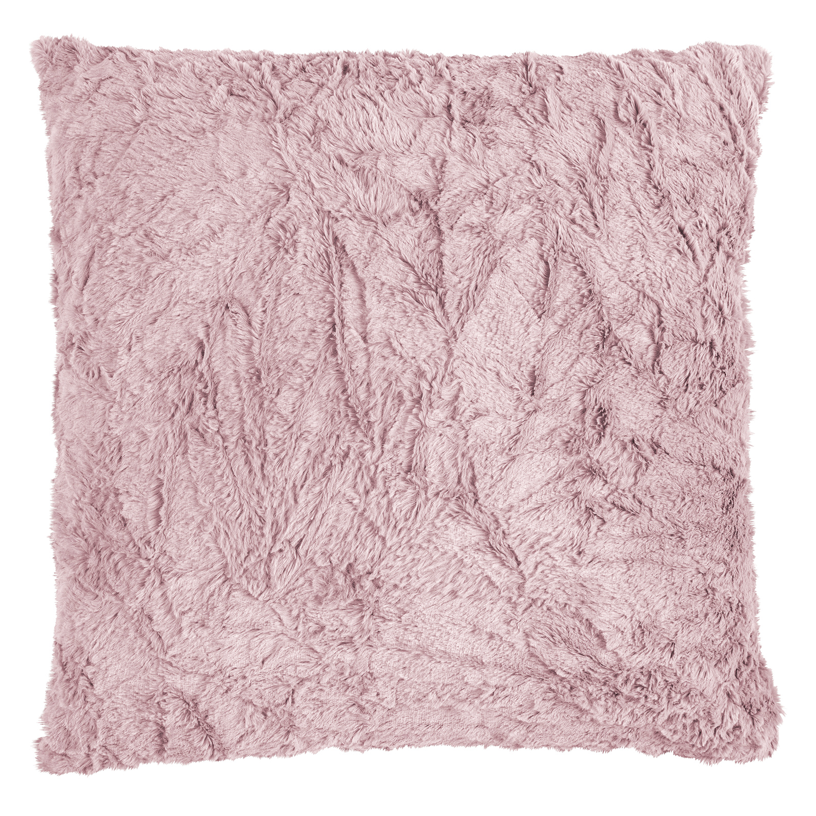 Kissen - altrosa - Plüsch - 45x45 cm