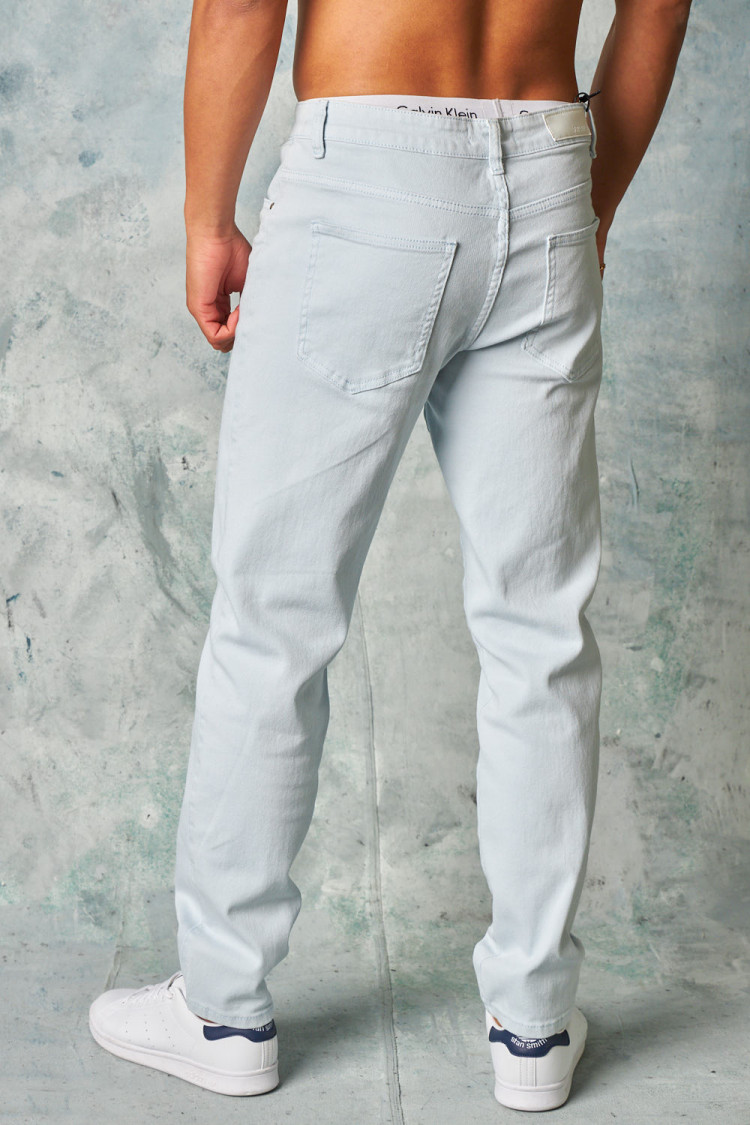 Jeans coupe droite bleu ciel