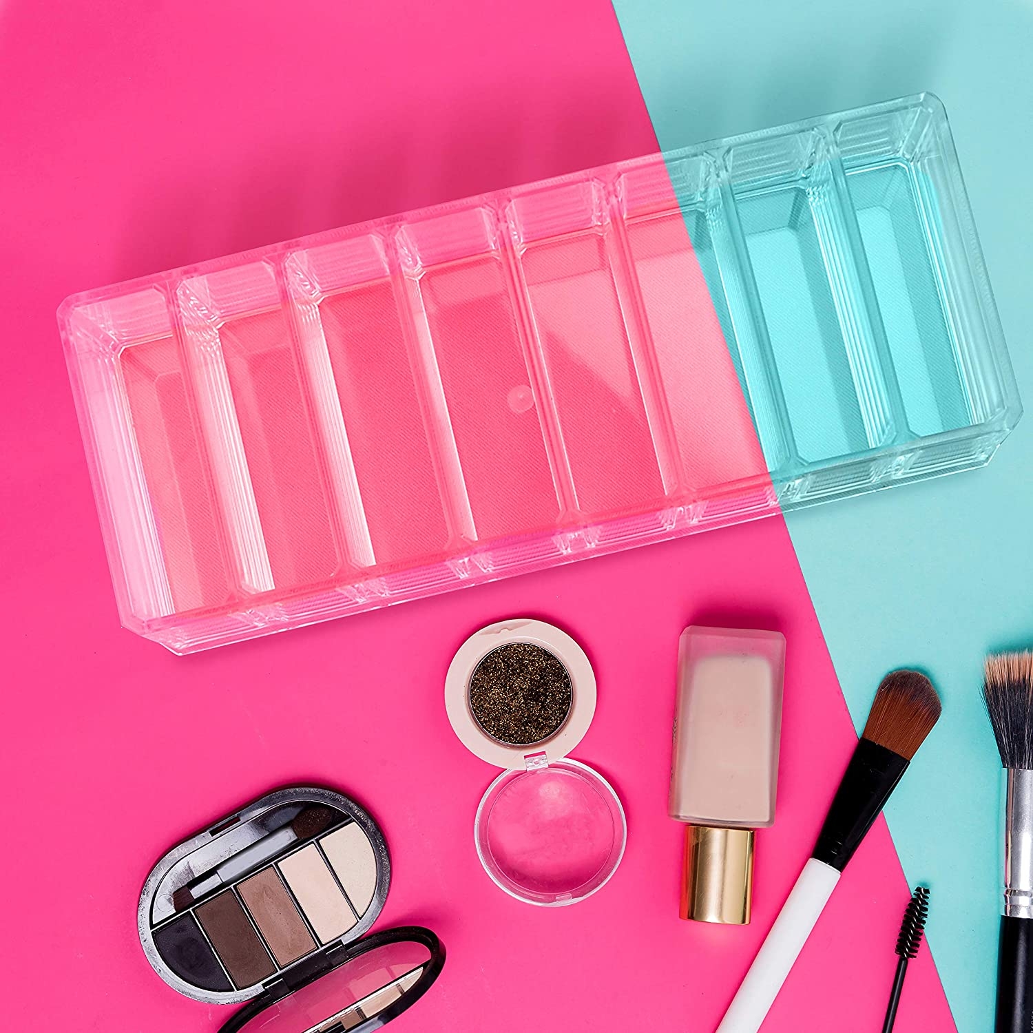(Gr. S) Acryl Beauty Make Up Organizer Aufbewahrungsbox - Transparent