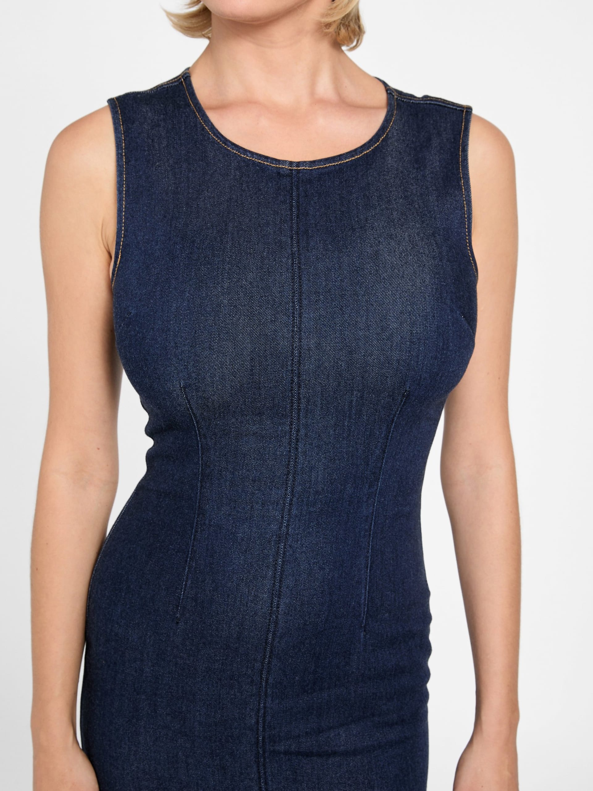 Vestido midi em mistura de lyocell