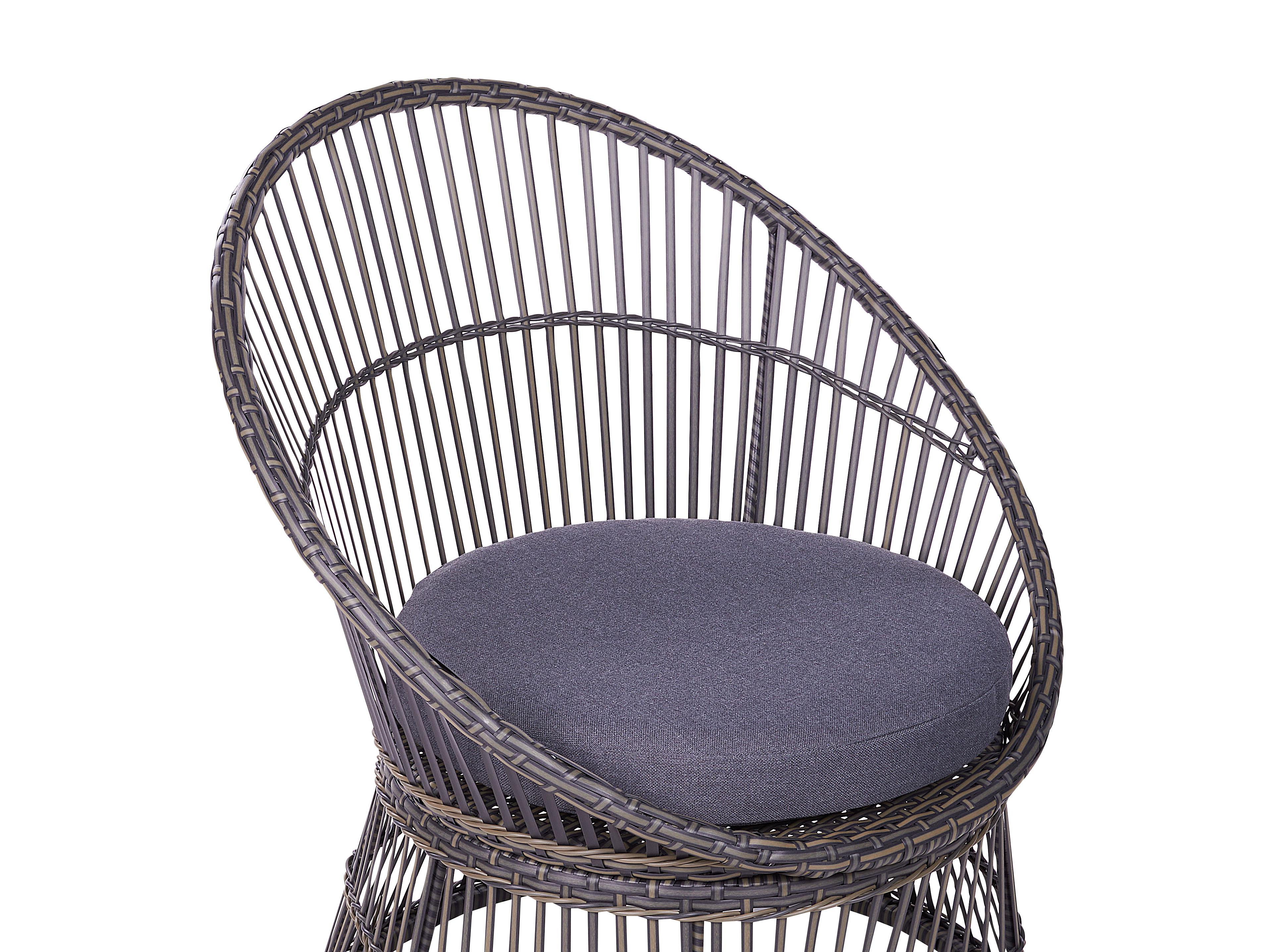 Bistroset met kussens MESYNA PE rotan Taupe