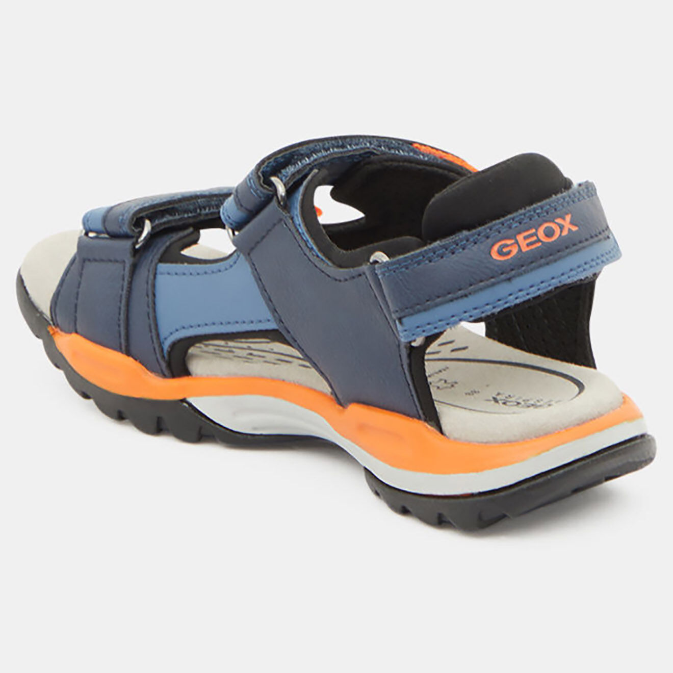 Geox Sandales Borealis à scratchs bleu/orange