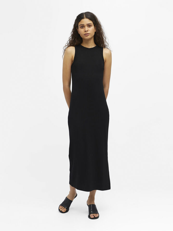 Object OBJJAMIE S/L LONG DRESS NOOS Black