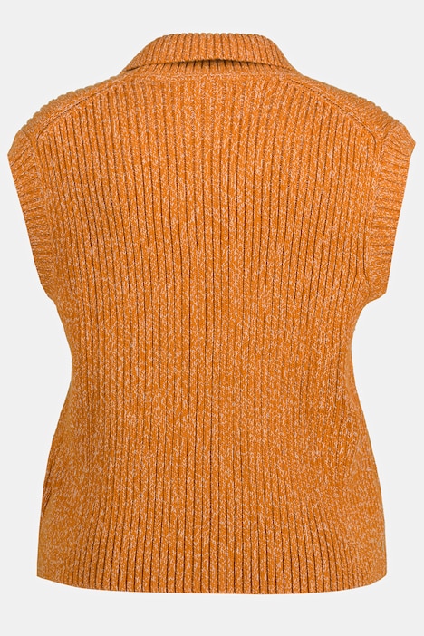 Weste, Stehkragen, 2-Wege-Zipper, ärmellos, Biobaumwolle