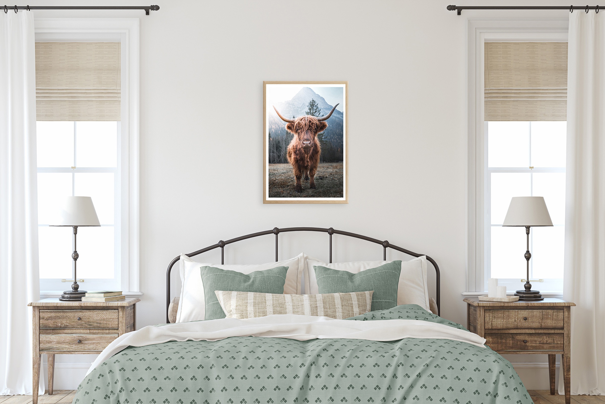 Bönninghoff Bild mit Rahmen »Hochlandrind« Kuhbilder 1 Stk. tlg. BxH: 50x70 cm