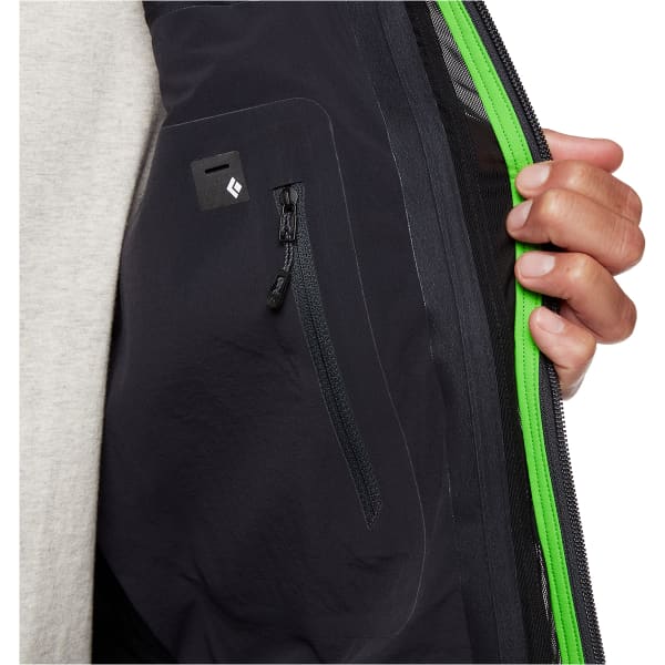 Veste ski de randonnée BLACK DIAMOND M DAWN PATROL HYBRID SHELL VIBRANT GREEN