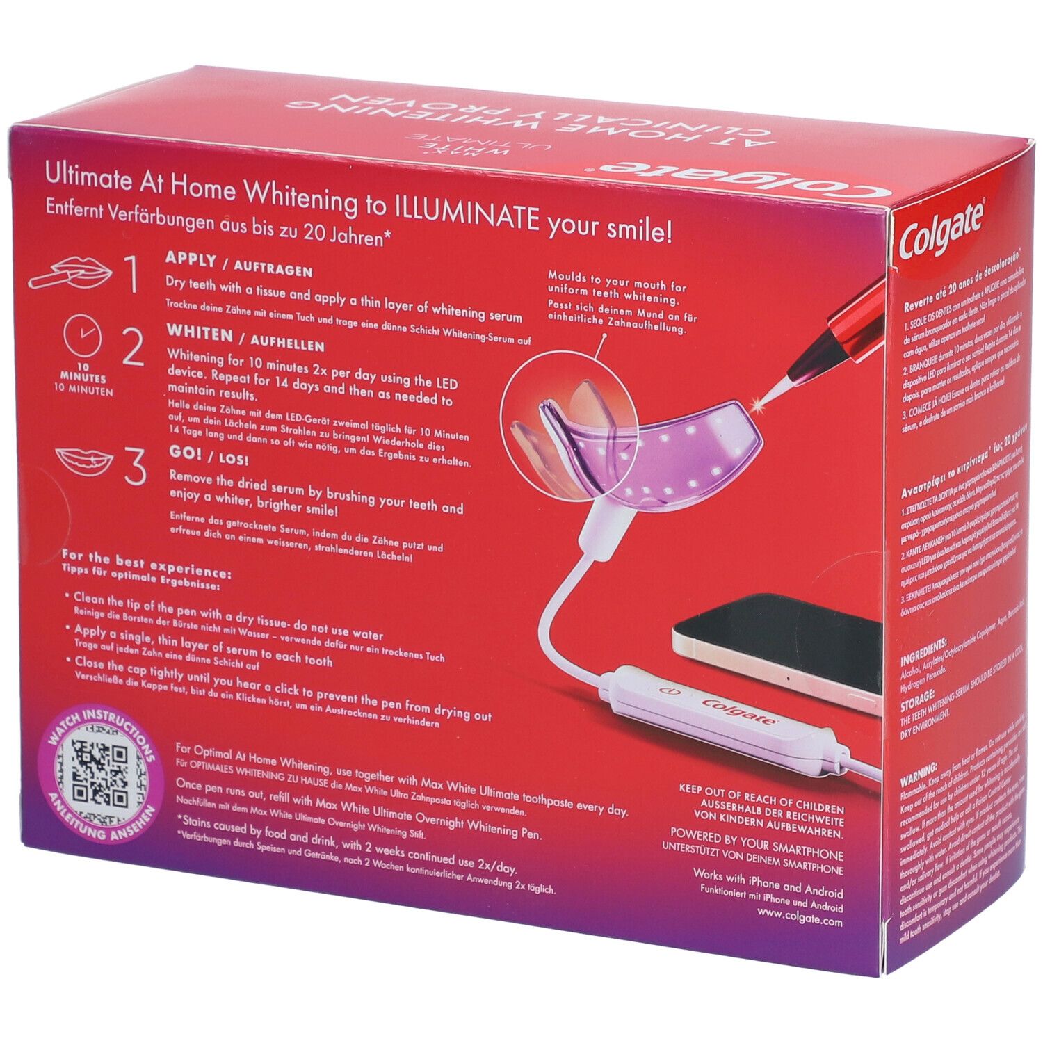 Colgate® Max White Ultimate LED-Whitening-Kit mit KomfortFit-Adapter