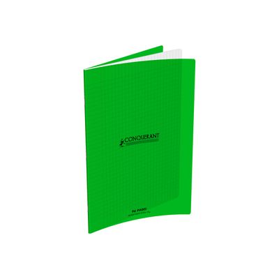 Conquérant Classique - Cahier polypro 24 x 32 cm - 96 pages - grands carreaux (Seyes) - vert