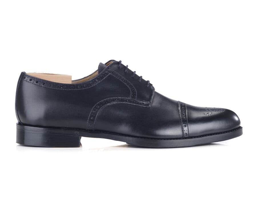Derbies homme Noir semelle cuir avec patin - BALDERTON PATIN