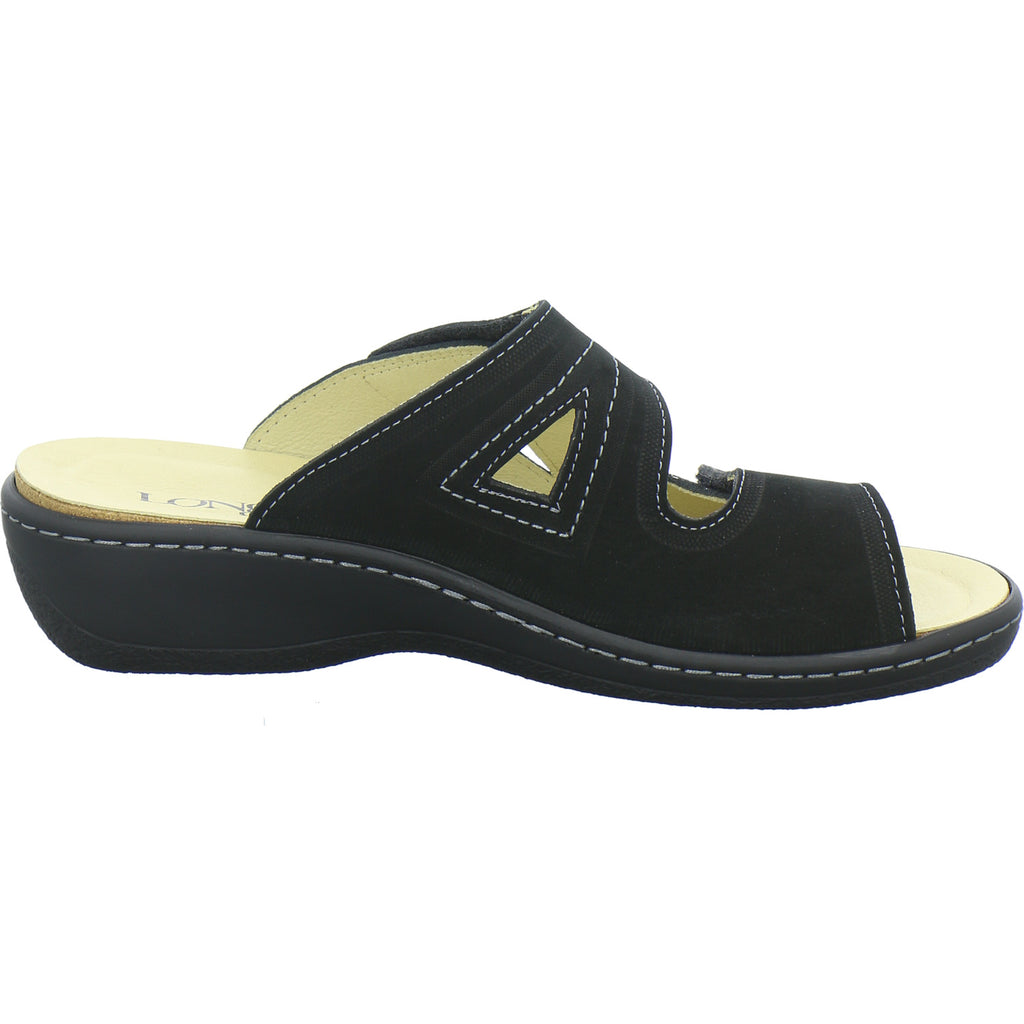 Longo Pantoletten Damen Schwarz-kombi