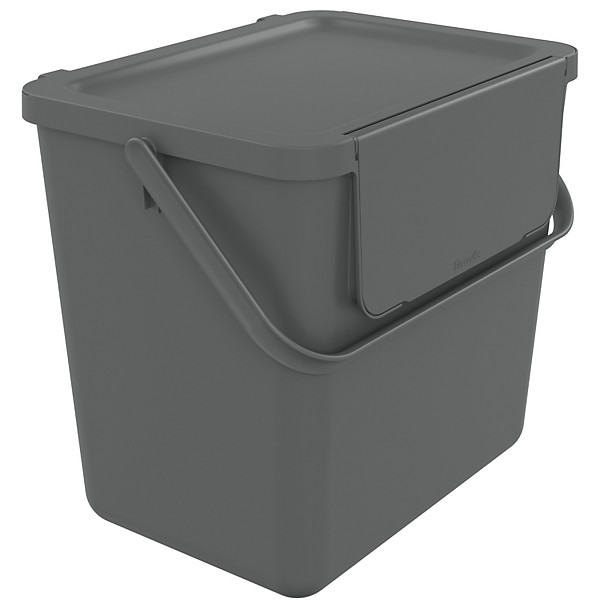 Poubelle d'intérieur de tri sélectif grise 25 L