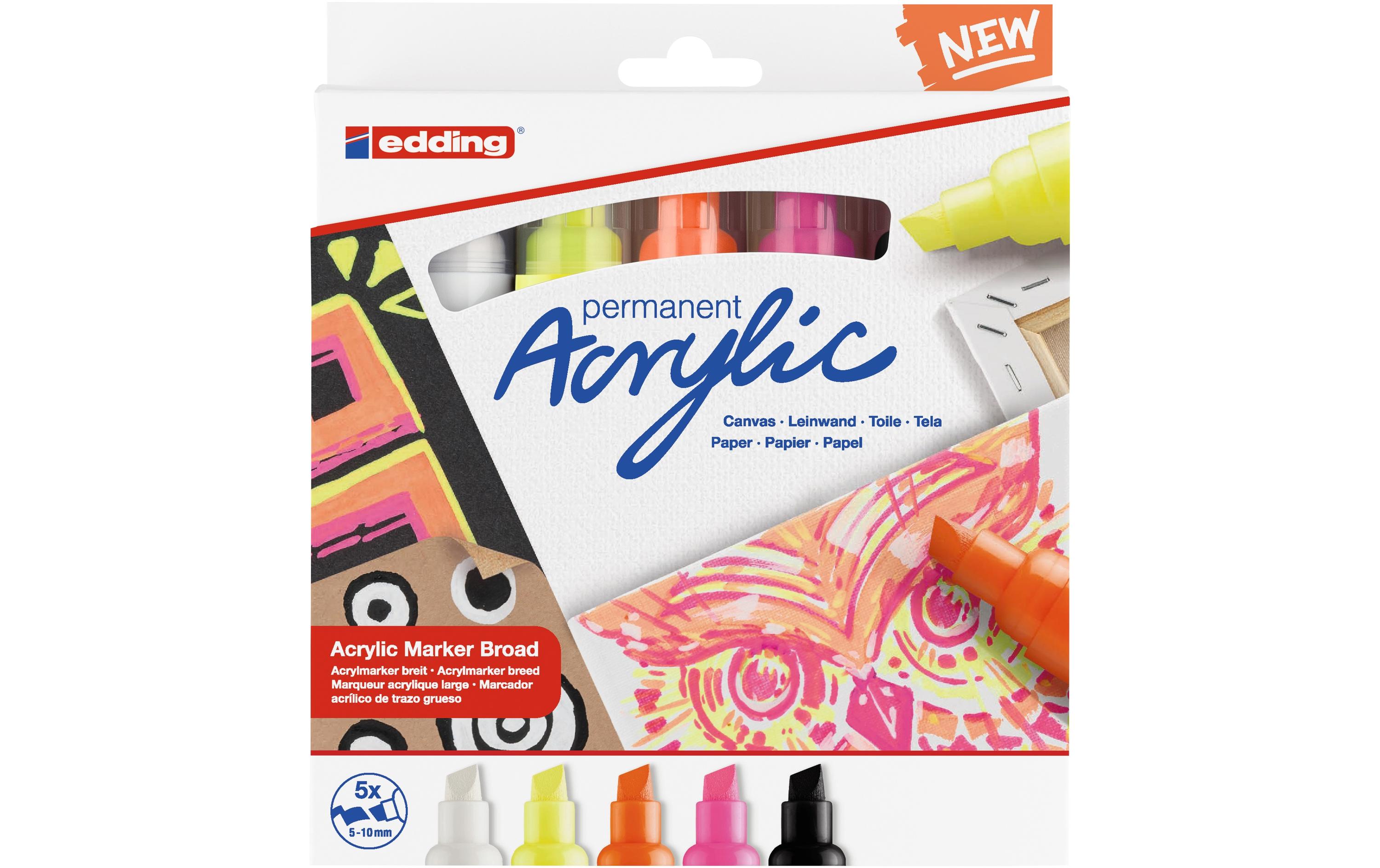 Acrylmarker 5000 Neon, 5 StückSchnelltrocknende Acrylstifte