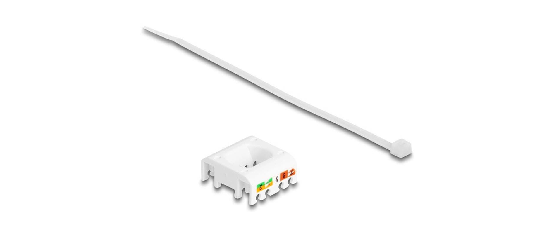 Keystone-Modul RJ45 zu LSA Cat.6A Slim werkzeugfreiDelock Keystone Modul RJ45 Buchse zu LSA Cat.6A Slim werkzeugfrei